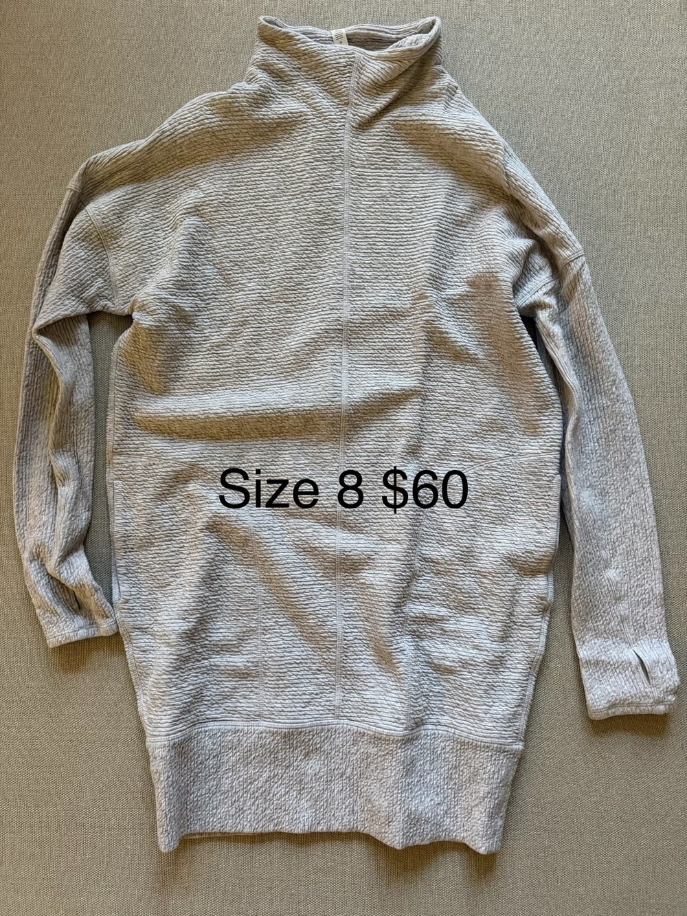 lululemon athletica Light Gray Women's Cowl/Turtleneck Sweater